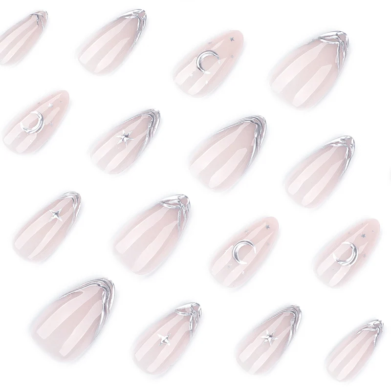 Elegant Nail Art with Moon and Star Designs Stornfield