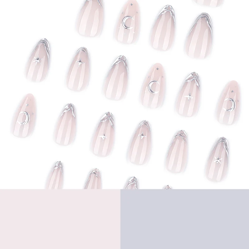 Elegant Nail Art with Moon and Star Designs Stornfield