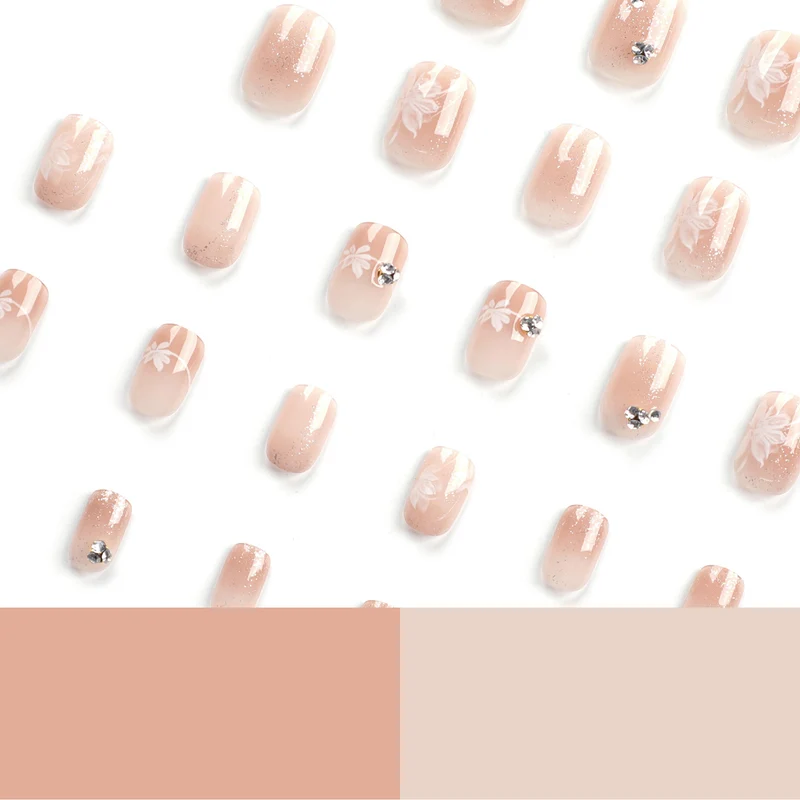 Elegant Nail Art with Holographic Accents and Floral Embellishments Stornfield