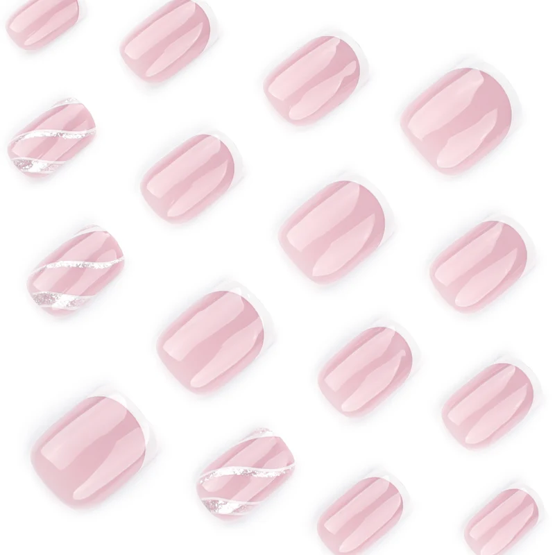 Elegant Nail Art with Glittering French Tip Stornfield