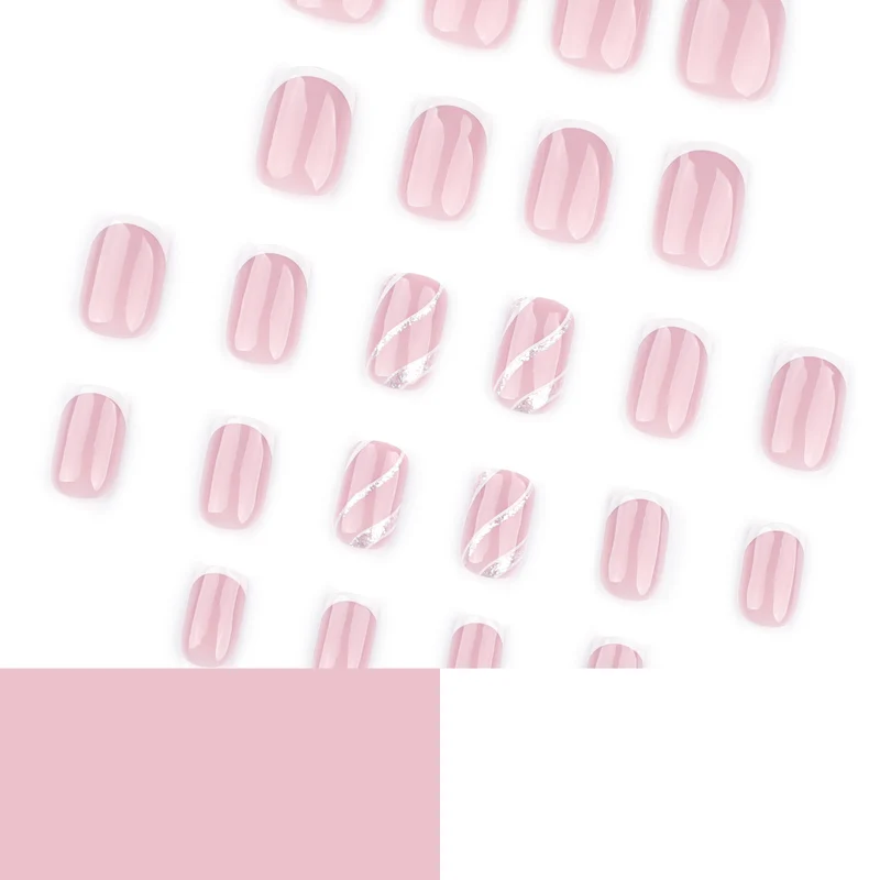 Elegant Nail Art with Glittering French Tip Stornfield