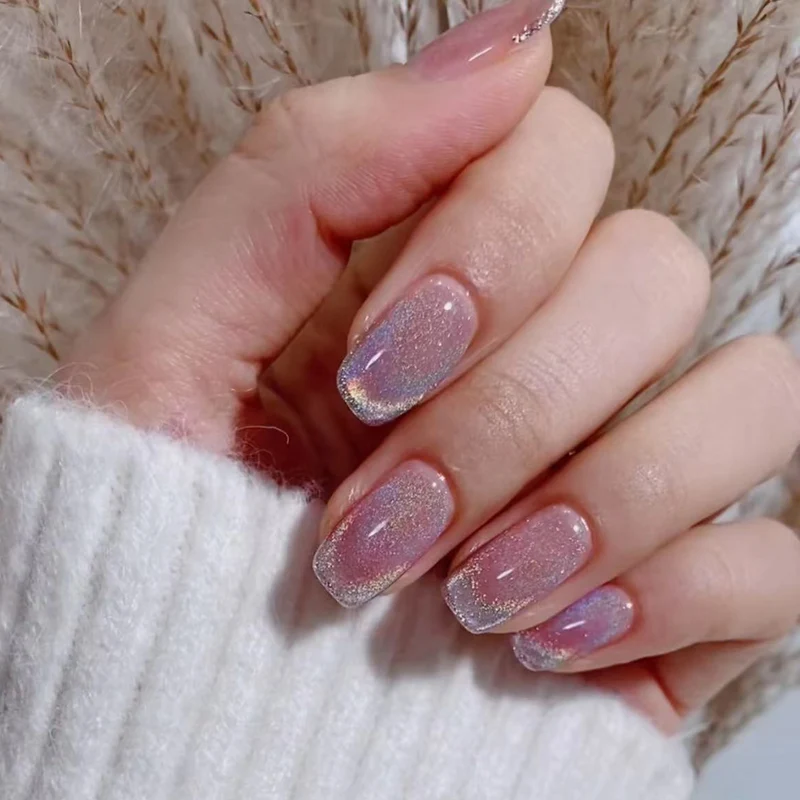 Elegant Nail Art with Glitter and Ombre Effect Stornfield