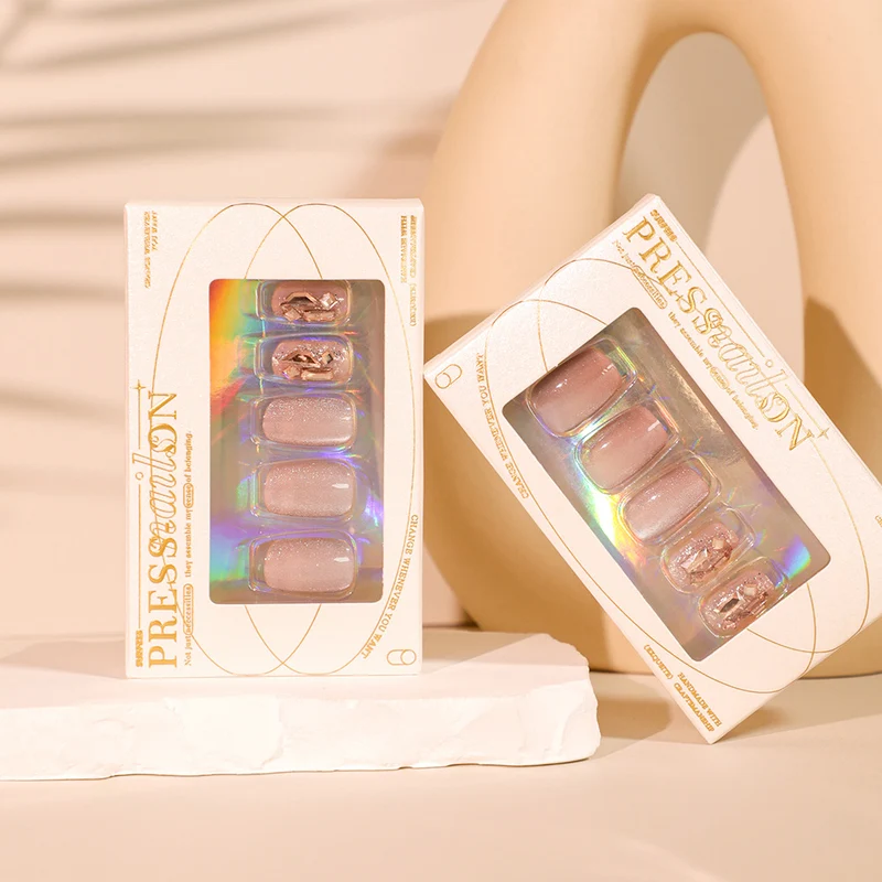 Elegant Nail Art with Shiny Accents Stornfield