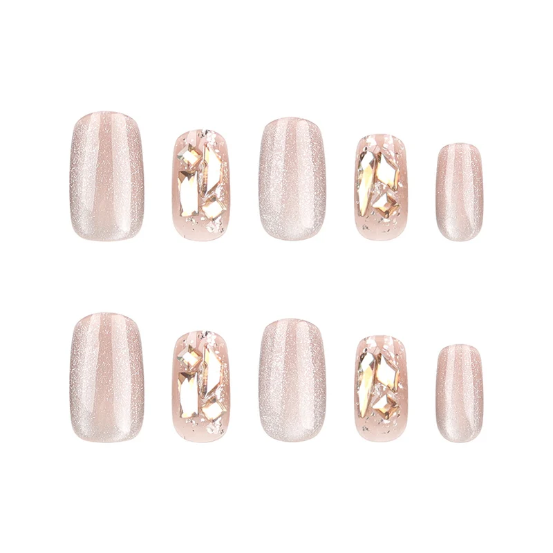 Elegant Nail Art with Shiny Accents Stornfield