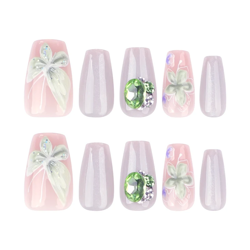 Elegant Nail Art with Floral Accents Stornfield