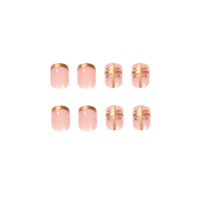 Elegant nail design with gold accents Stornfield
