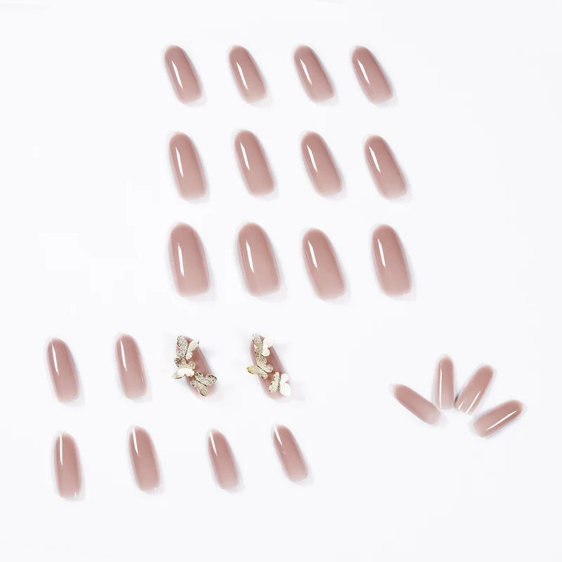 Elegant artificial nails with butterfly design Stornfield