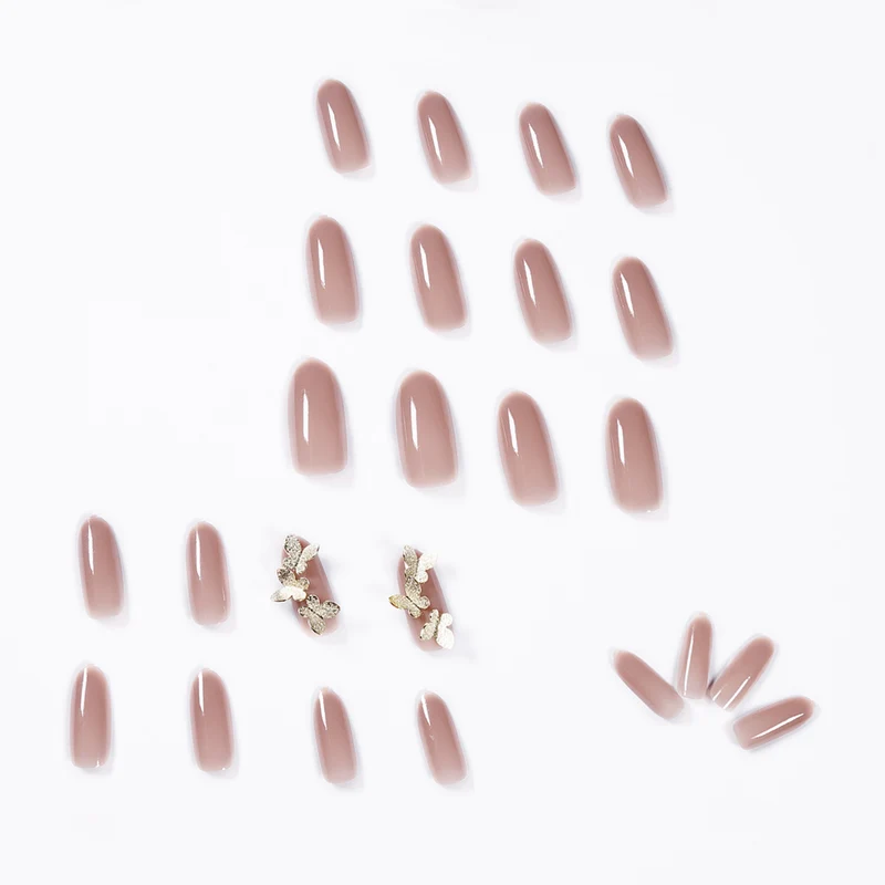 Elegant artificial nails with butterfly design Stornfield