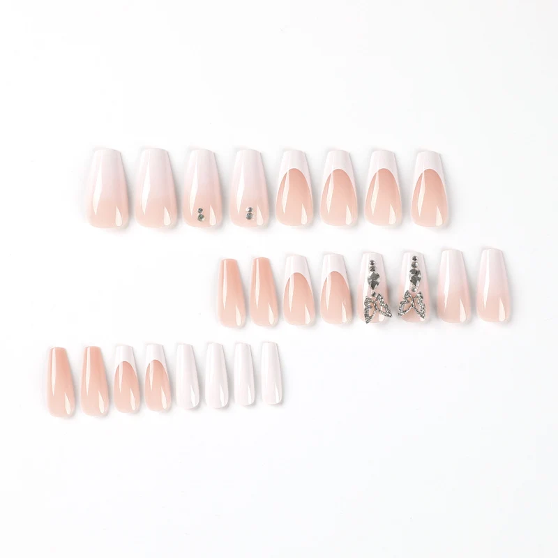Elegant artificial nails with butterfly accents Stornfield