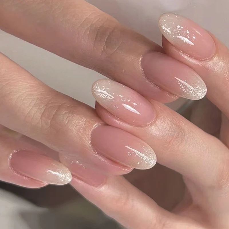 Elegant artificial nails with glitter detail Stornfield