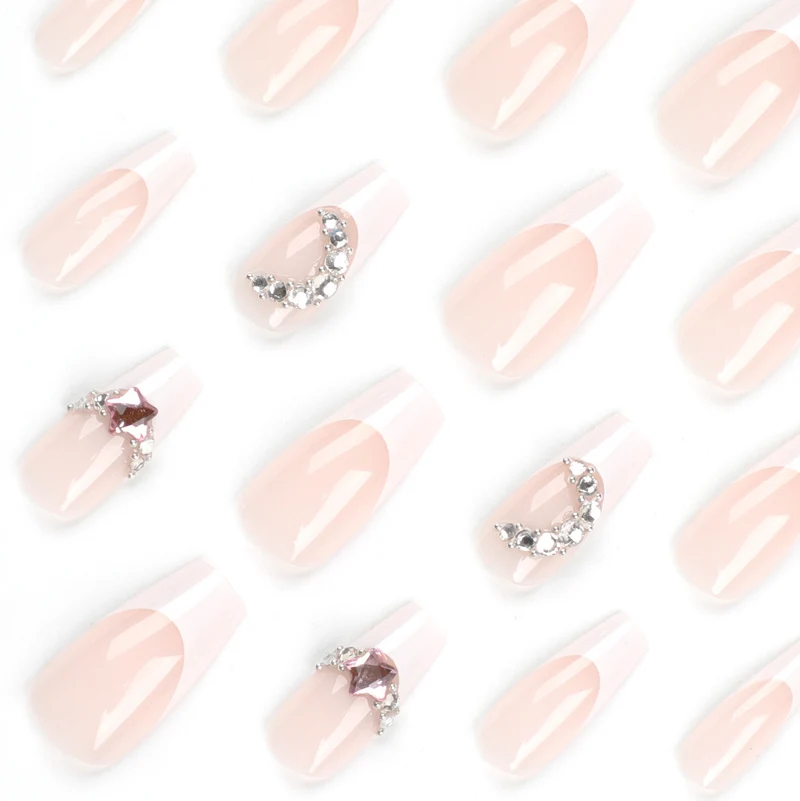 Elegant artificial nails with glitter accents Stornfield