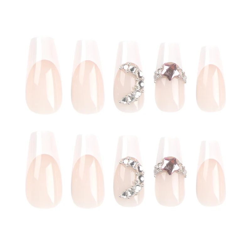 Elegant artificial nails with glitter accents Stornfield