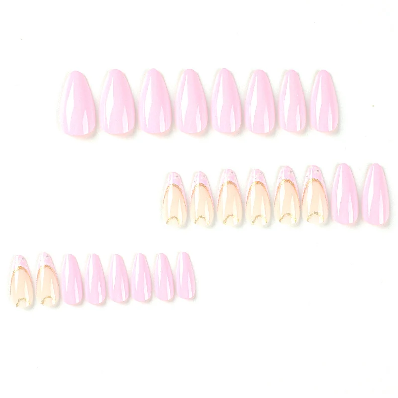 Elegant artificial nails with floral design and golden accents Stornfield