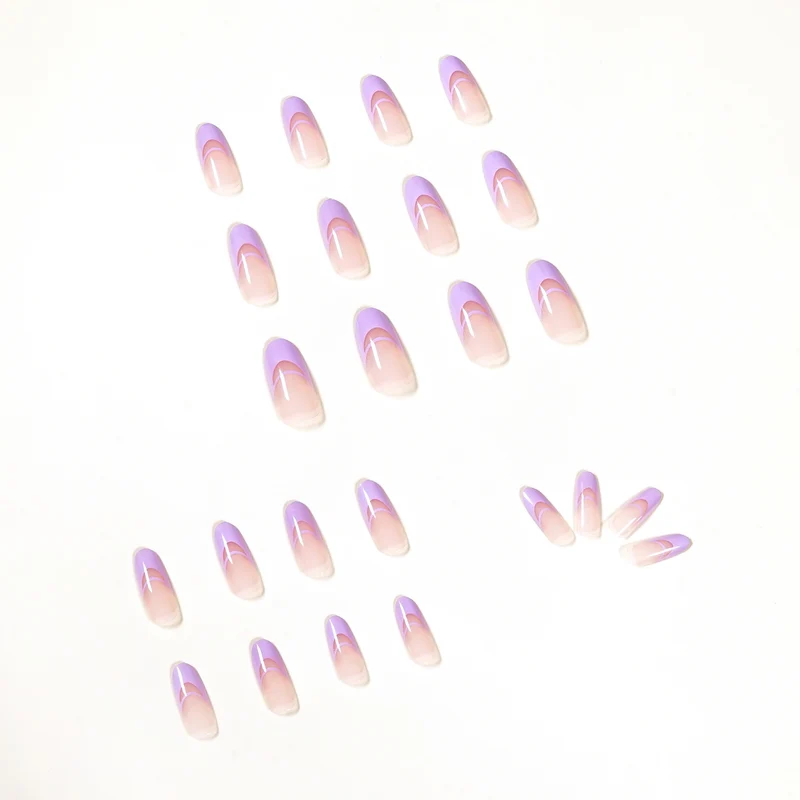 Elegant artificial nails with fine ombre design and noble accents Stornfield