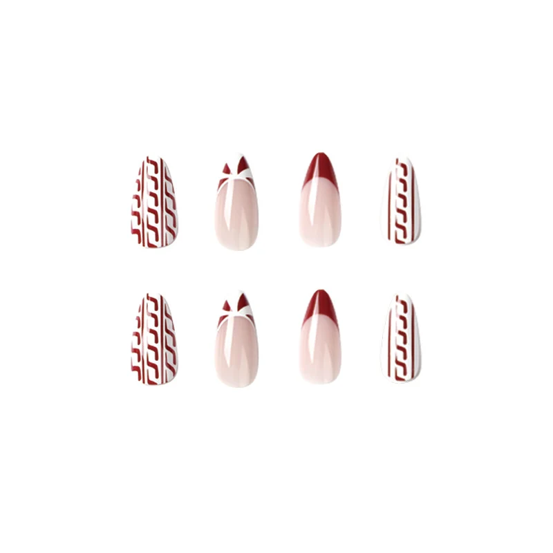 Elegant artificial nails in festive winter design Stornfield