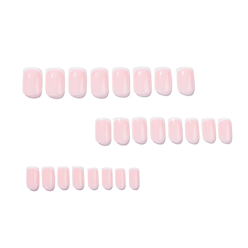Elegant high-gloss nail art with French design Stornfield