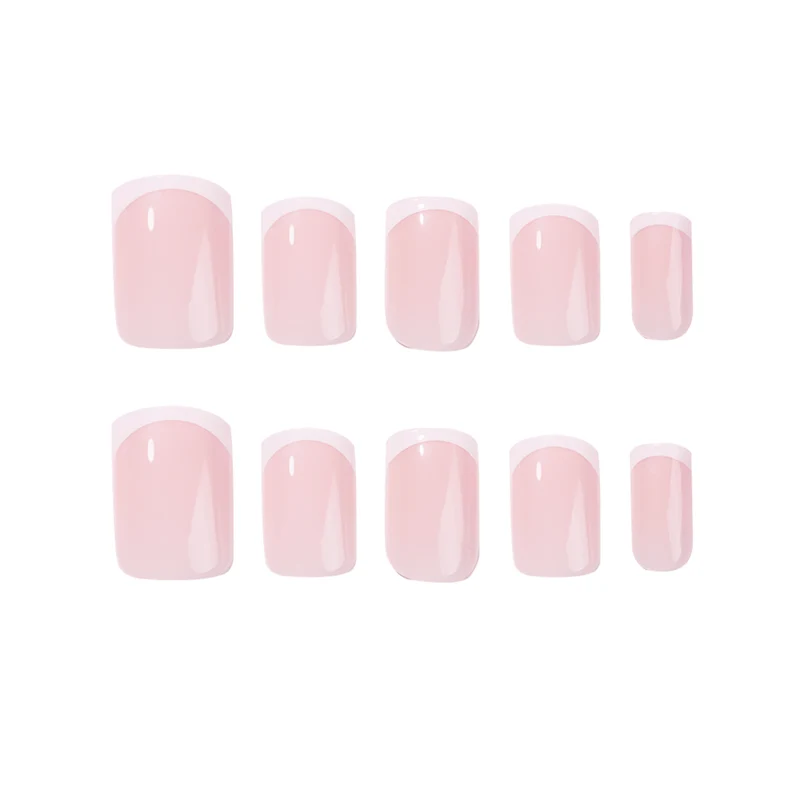 Elegant high-gloss nail art with French design Stornfield