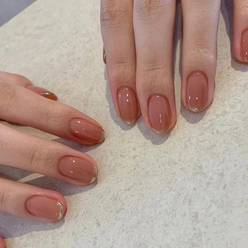 Elegant Gel Nail Extensions with Transparent Tips Stornfield