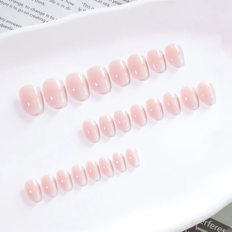 Elegant Gel Nail Extensions in Modern French Tip Design Stornfield