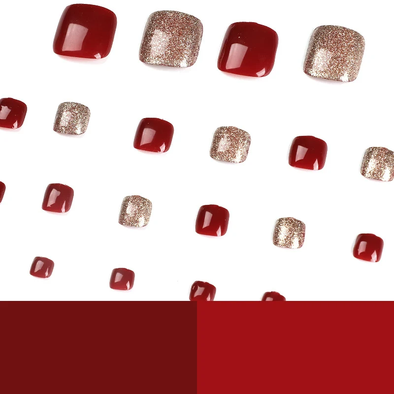 Elegant foot nail art with glitter and gradient Stornfield