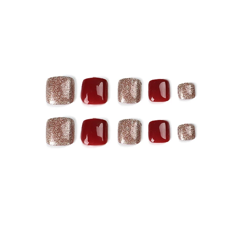 Elegant foot nail art with glitter and gradient Stornfield