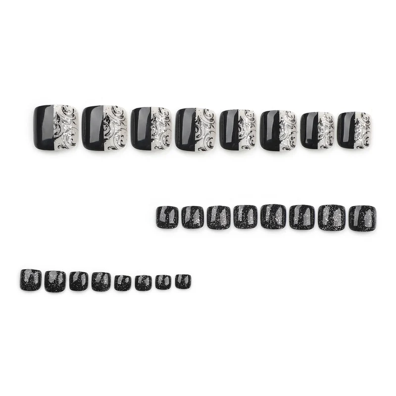 Elegant foot nail art with detailed design Stornfield