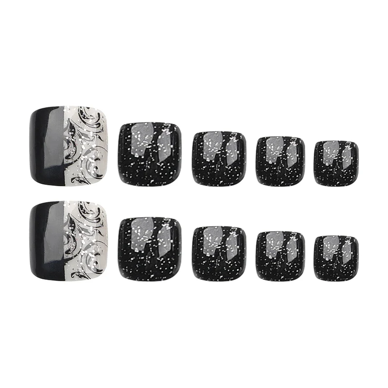 Elegant foot nail art with detailed design Stornfield