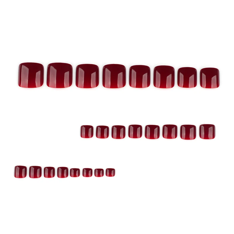 Elegant toenail art in luxurious Bordeaux look Stornfield