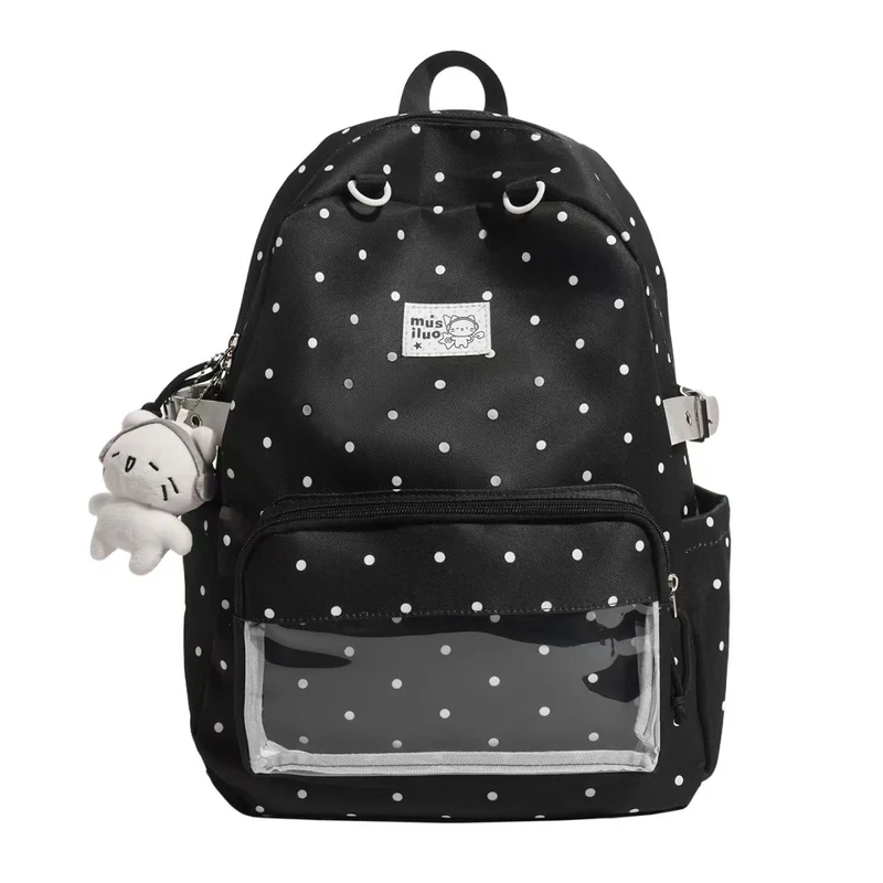 Polka Dot Embroidered Backpack Stornfield