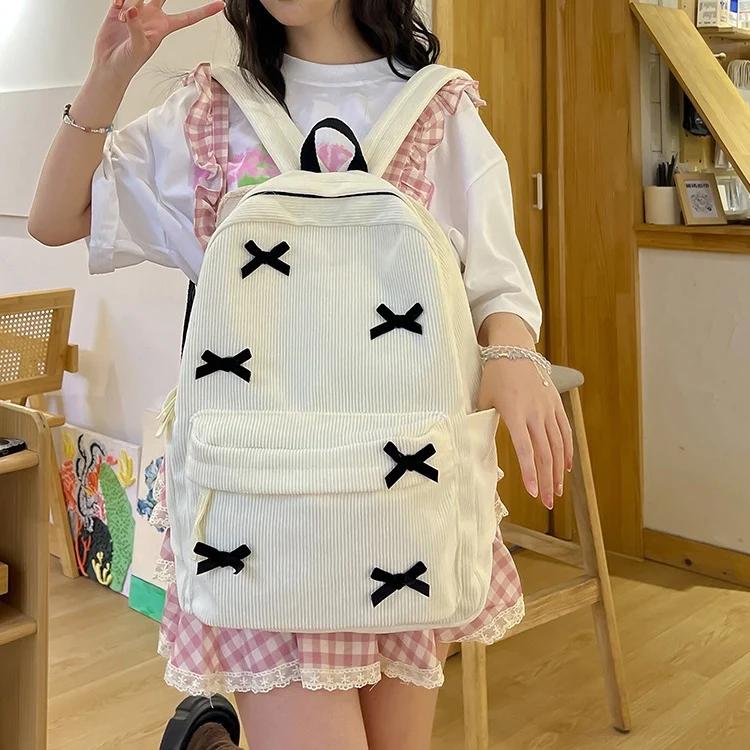 Backpack with Playful Ribbon Design Stornfield