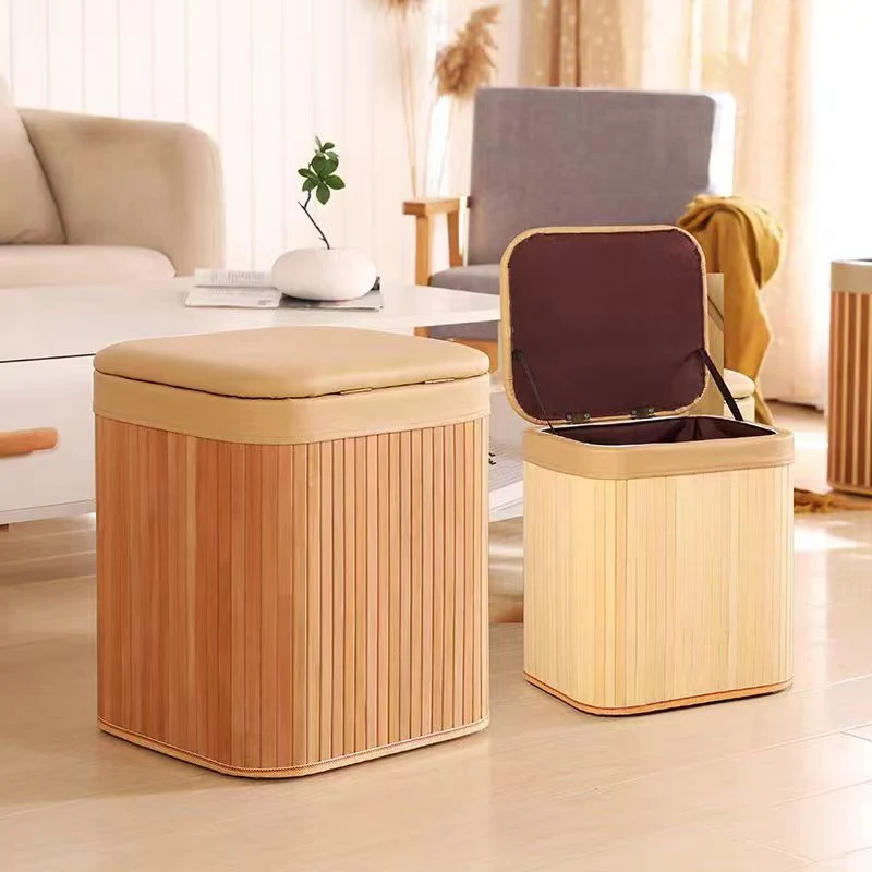 Multifunctional Stool Made of Natural Material Stornfield
