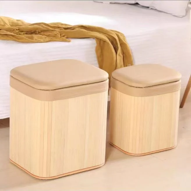 Multifunctional Stool Made of Natural Material Stornfield