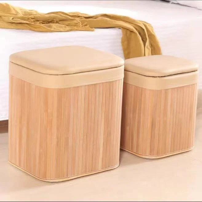 Multifunctional Stool Made of Natural Material Stornfield