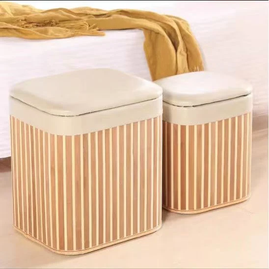 Multifunctional Stool Made of Natural Material Stornfield