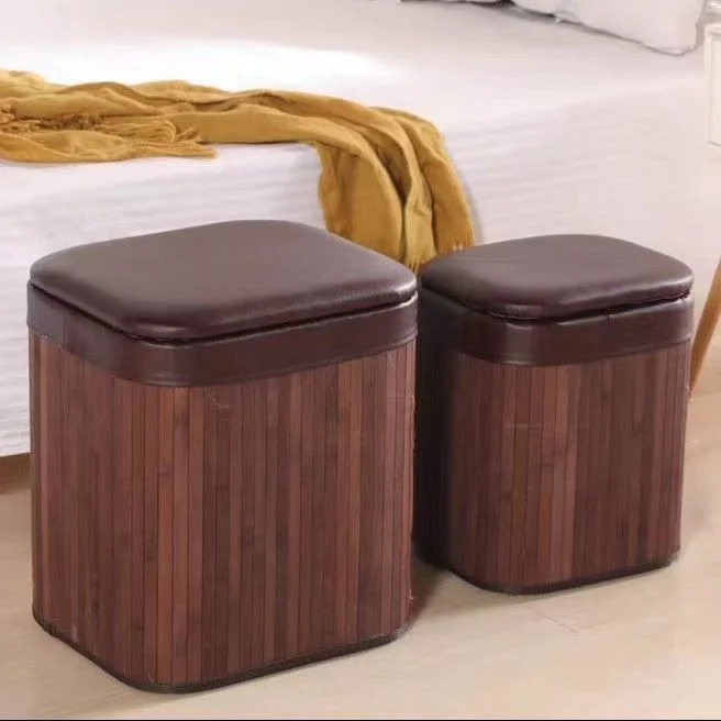 Multifunctional Stool Made of Natural Material Stornfield