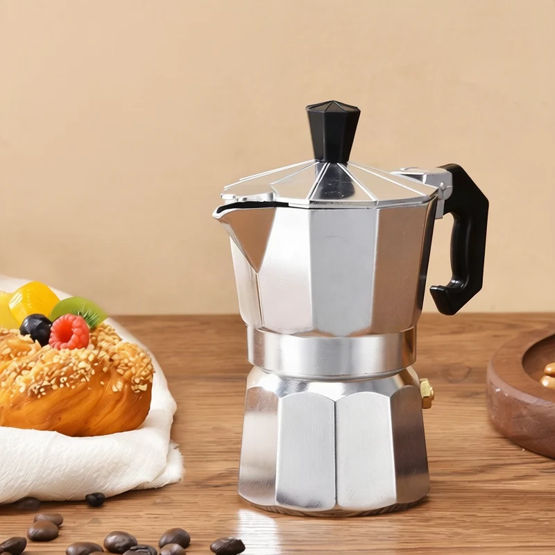 Stainless steel espresso maker