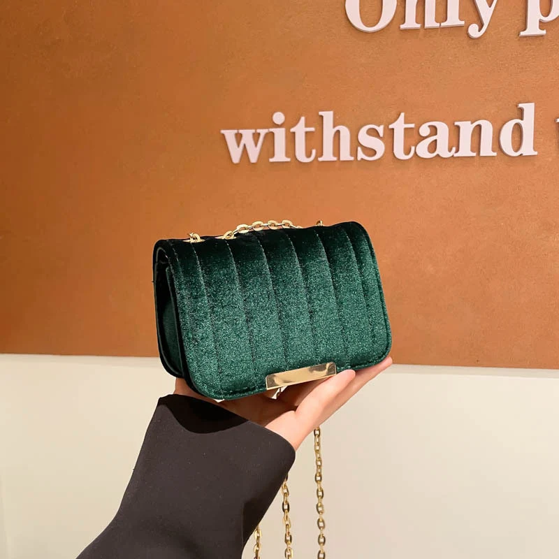 Elegant Quilted Velvet Crossbody Bag Stornfield