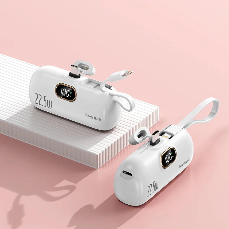 Portable power bank with fast charging cable and LED display Stornfield