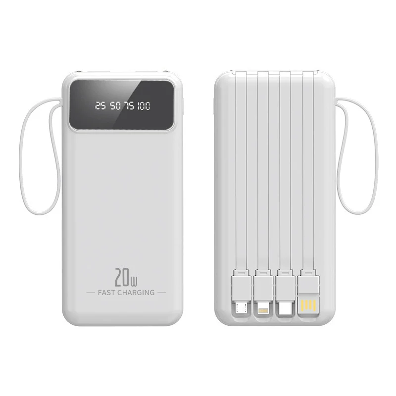 High-performance power bank with integrated charging cables and digital display Stornfield