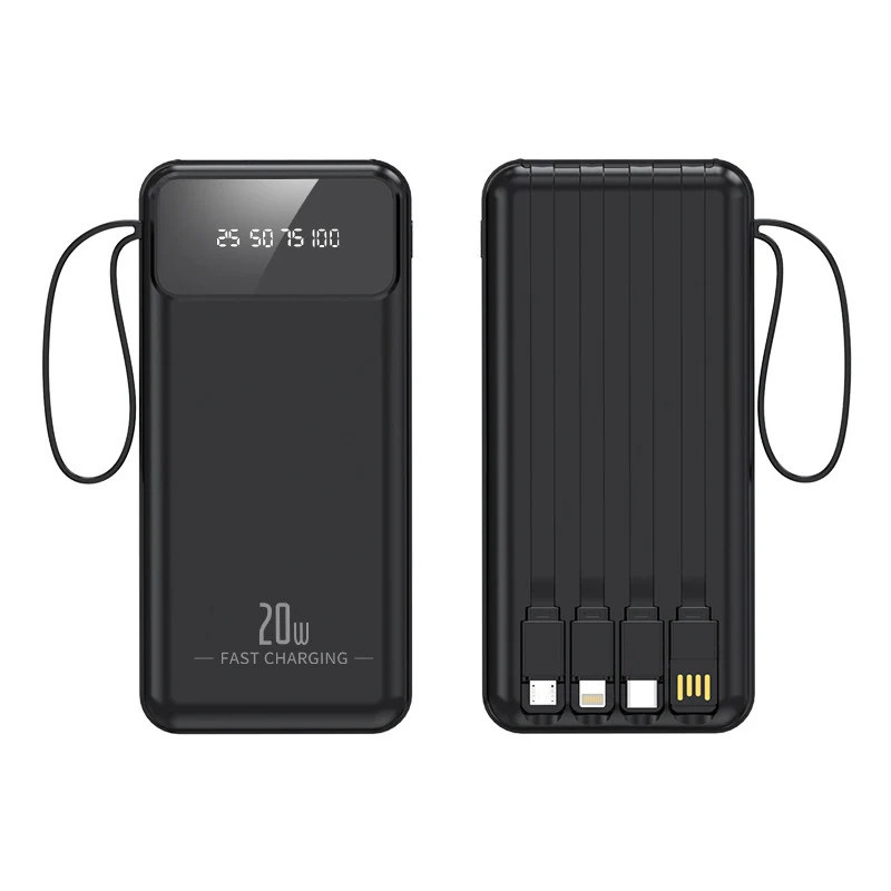 High-performance power bank with integrated charging cables and digital display Stornfield