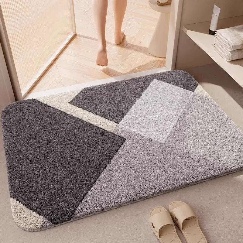 Contemporary Abstract Bath Rug Stornfield