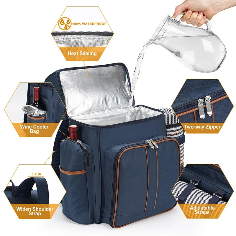 Insulated Picnic Backpack with Dining Set Stornfield