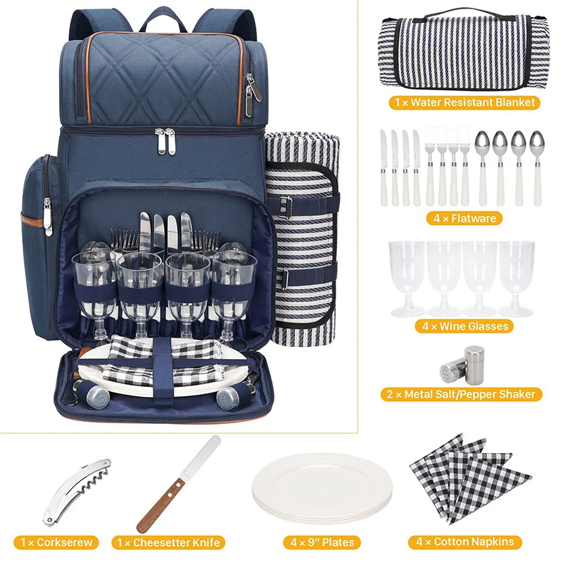 Insulated Picnic Backpack with Dining Set Stornfield