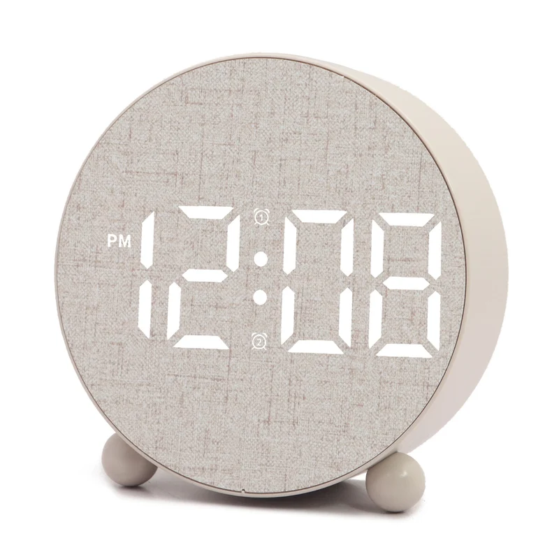 Digital Alarm Clock in Modern Wooden Design Stornfield