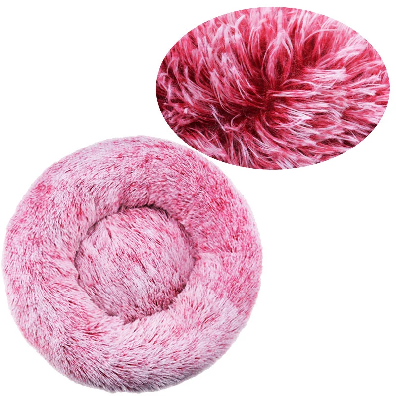 Round Plush Nest Dog Bed