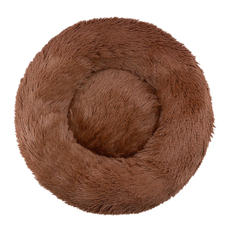 Round Plush Nest Dog Bed