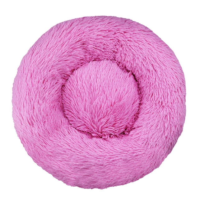 Round Plush Nest Dog Bed