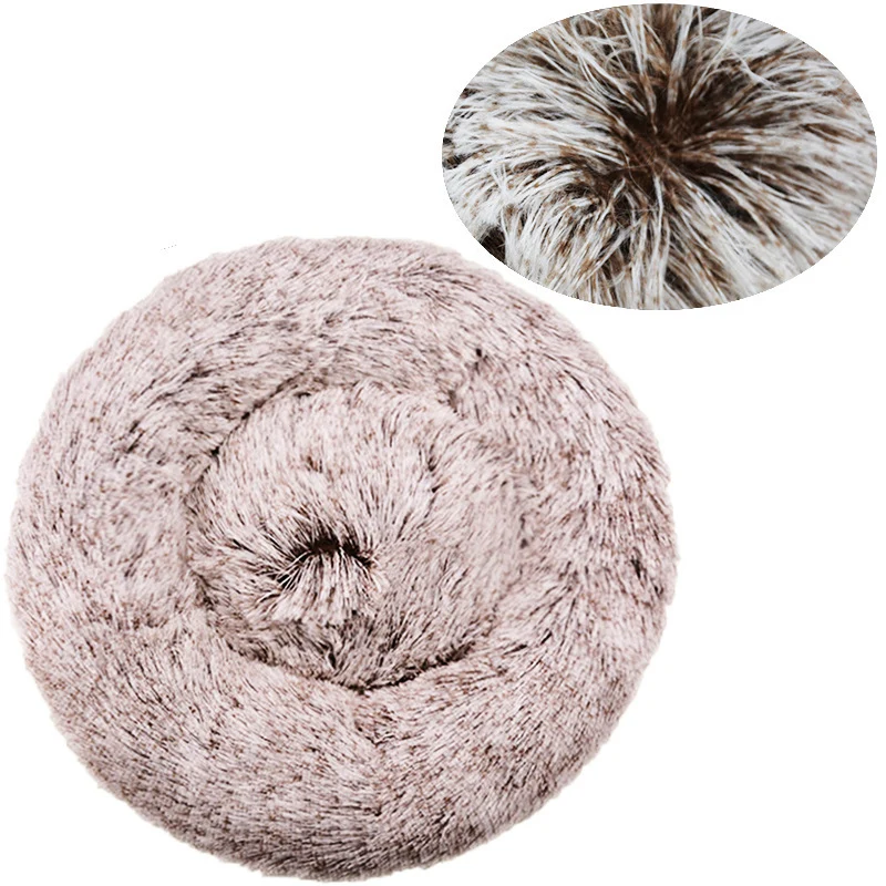 Round Plush Nest Dog Bed