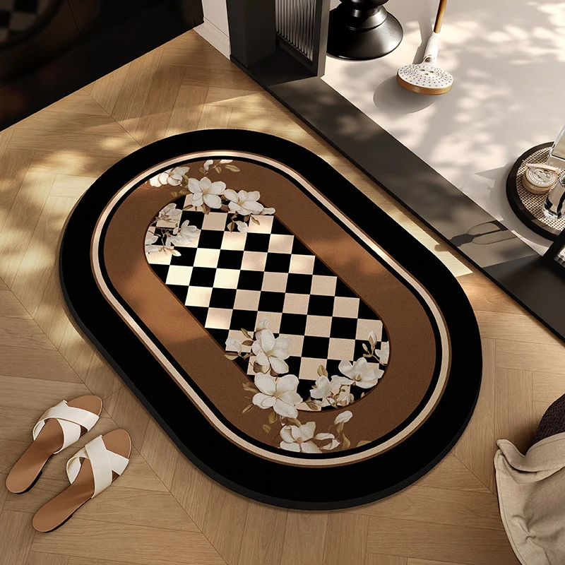 Checkerboard Patterned Entryway Mat Stornfield