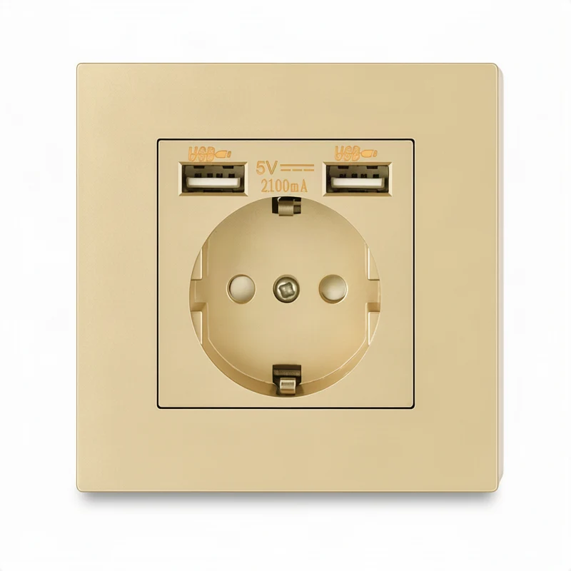European flush-mounted socket 16 A